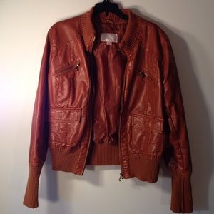 Brown Leather Xhilaration Jacket