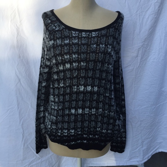 "Wholly" long sleeve sweater