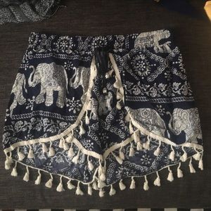 Elephant print shorts