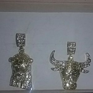 2 iced out pendants