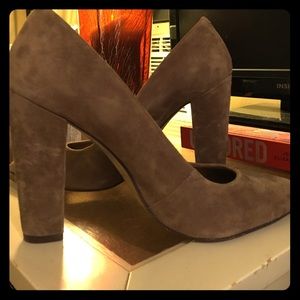 Suede bcbg chunky heel