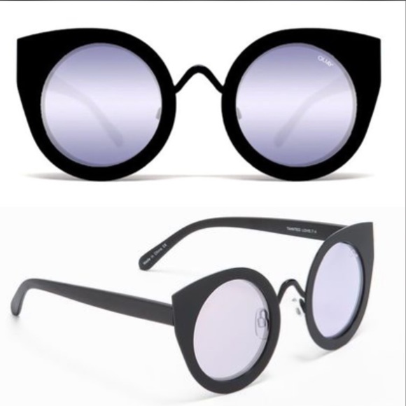 🆕Quay Tainted Love sunglasses - BLACK w/ lilac - Picture 3 of 4
