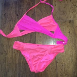 pink and orange VS bikini