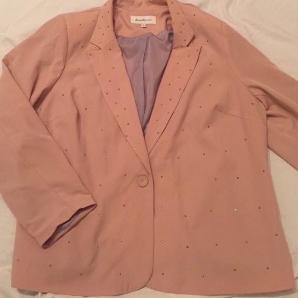 SOLD: Pinkish Nude Gold Studded Blazer