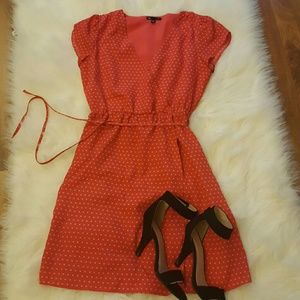 Red and white Polka Dot Gap Dress
