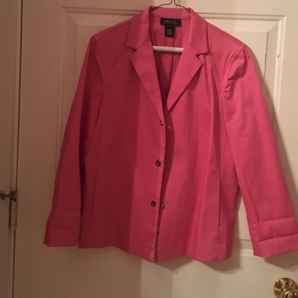 Jones New York side pocket snap front jacket