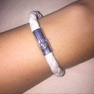 John Hardy White Woven Leather Bracelet