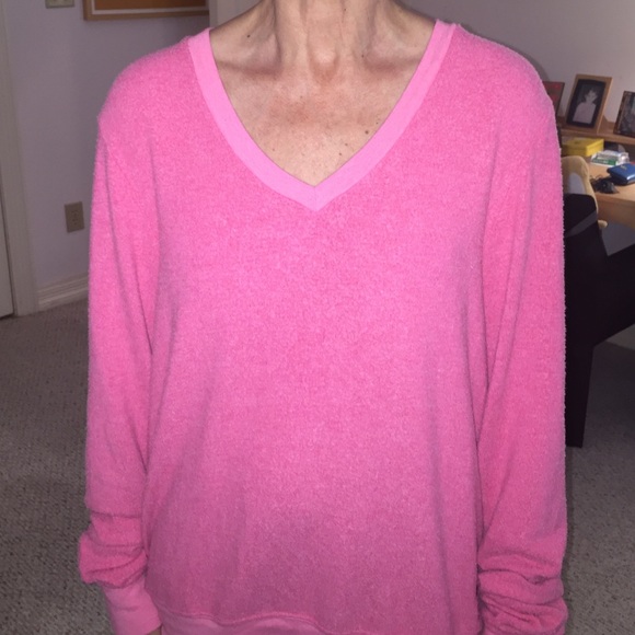Pink wildfox v-neck sweater HOLD @ajdesigners
