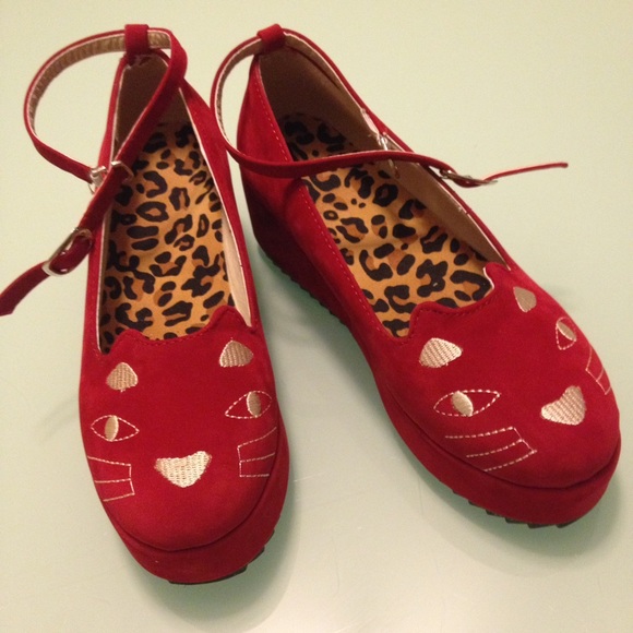 Other - Harajuku fashion red Platforms