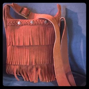 Minnetonka Fringe Suede/Leather Crossbody