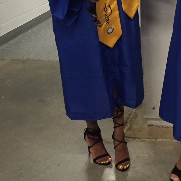 Black Tie up sandals/ Heels - Picture 3 of 3