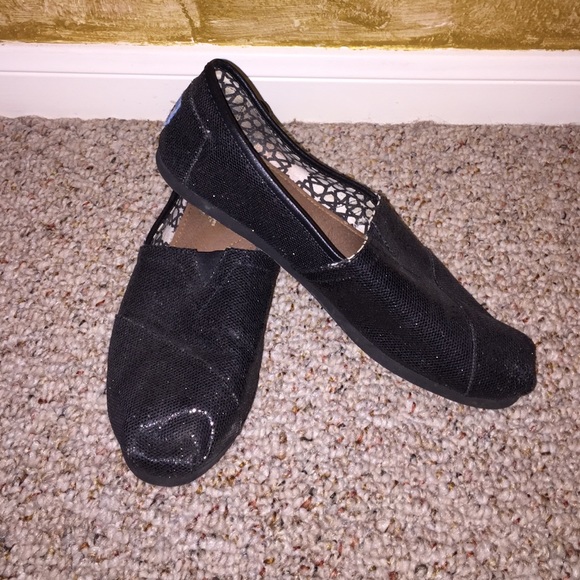 Black glitter Toms