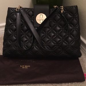 Black quilted Kate Spade Handbag