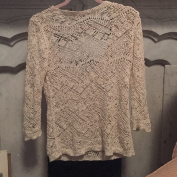ZARA LACE CROCHET SWEATER