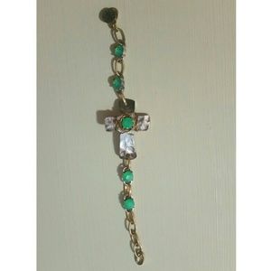 Jane Marie cross stone bracelet