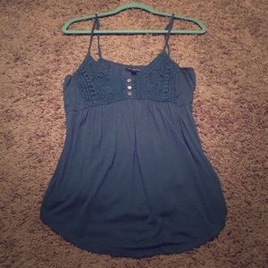 Flowy turquoise tank top