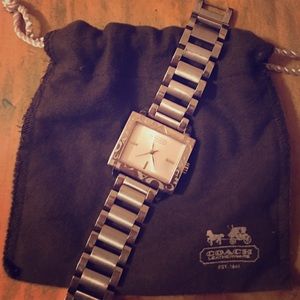 Coach silver watch