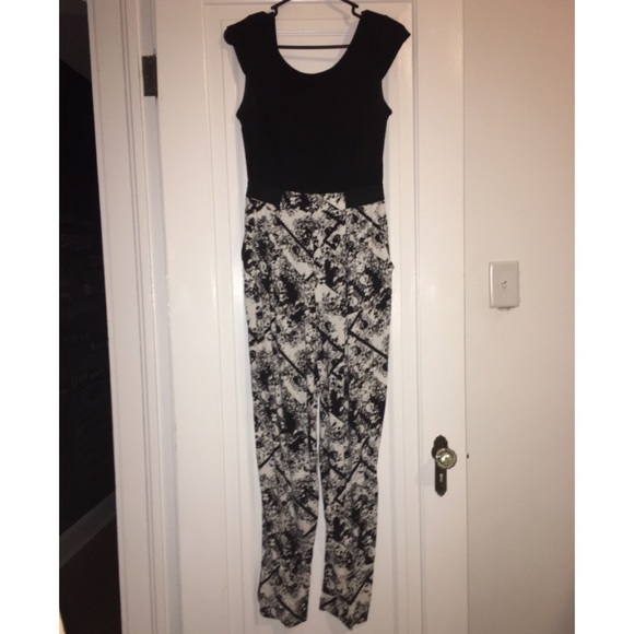 White and black jumpsuit