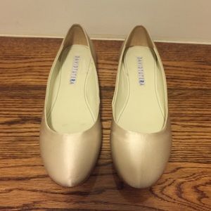 David Tutera Ivory Satin Wedding Flats Shoe