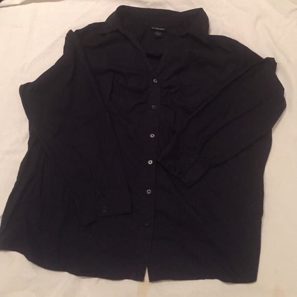 Lane Bryant Black Button Down