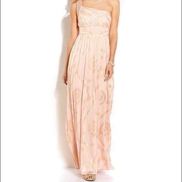 City studios size 9 rose & gold maxi dress.