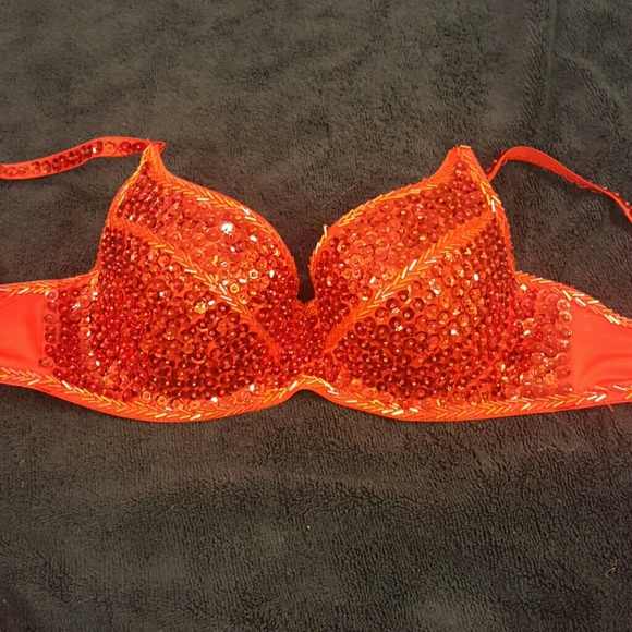 Red sequin bra