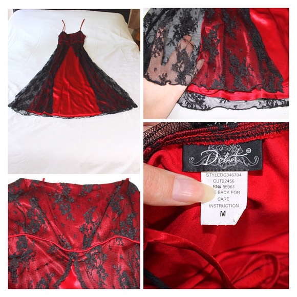 Long black and red maxi dress