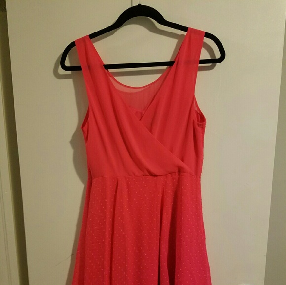 Hot Pink Express Illusion Fit and Flare Size 10 - Picture 4 of 4