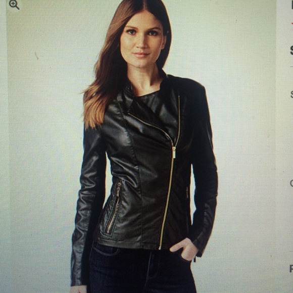 Calvin Klein Faux Leather motto  jacket