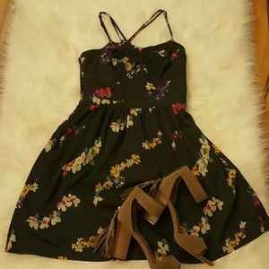 Floral T-strap Dress