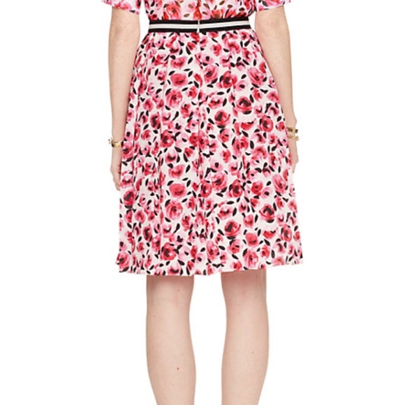 Kate Spade Rose Pleated Skirt Sz4 - Picture 2 of 2