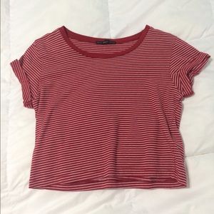 NWOT Urban Outfitters Red/White Stripped Crop Top