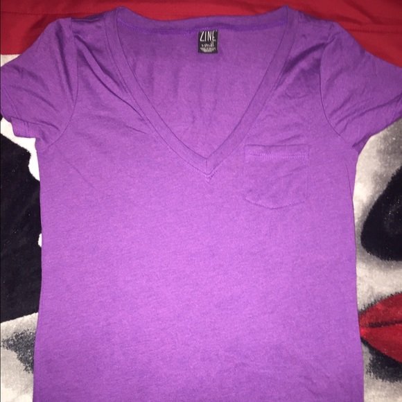 Purple Zine V neck