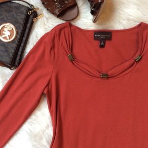 💥NWOT 3/4 Sleeve Burnt Orange Top