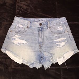 American eagle high rise jean shorts