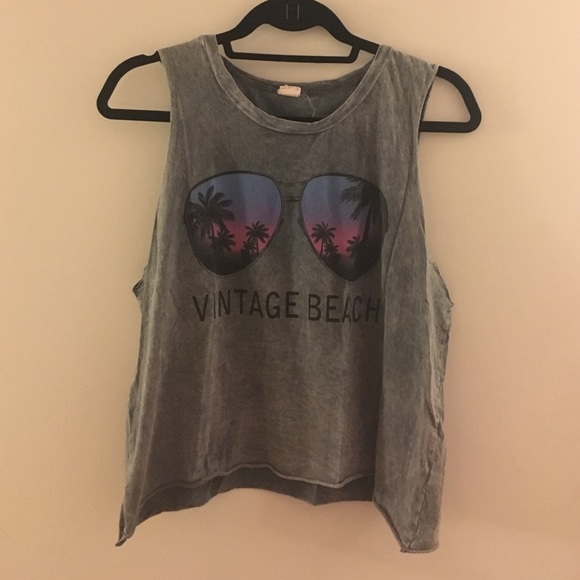 Vintage semi cropped tank