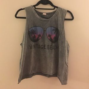 Vintage semi cropped tank