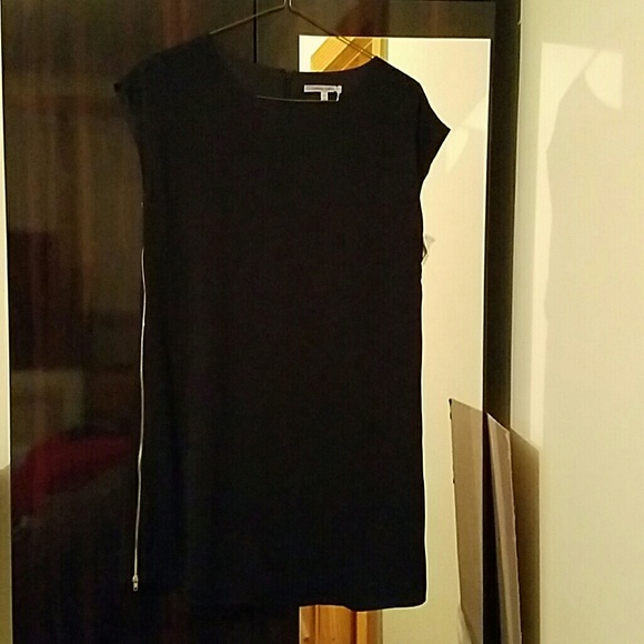 Naked Zebra dress with gold side zippers