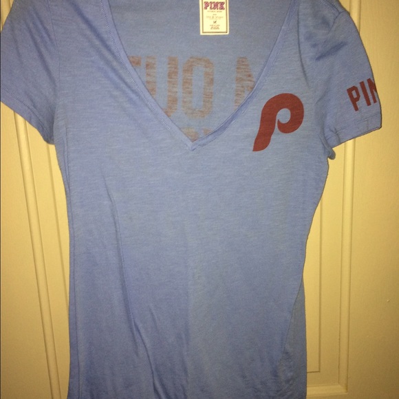 Pink Phillies vneck - Picture 1 of 2