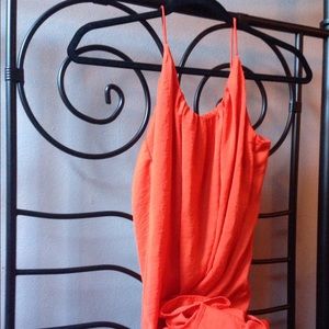 Orange summer dress.