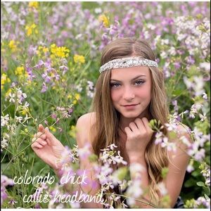 Boho bling headband, crystal headband