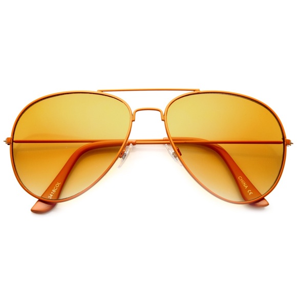 Clementine Orange Aviator Sunglasses NWT