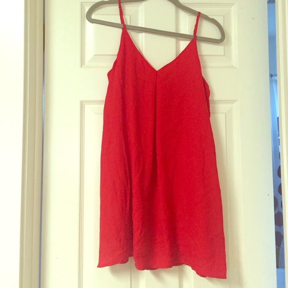 Red shift dress