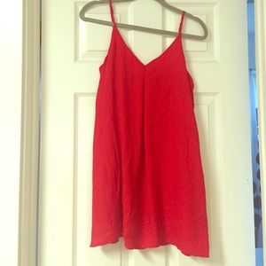Red shift dress