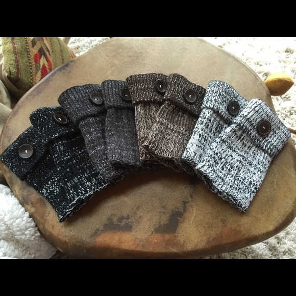 Set of four knit boot cuffs, boot toppers