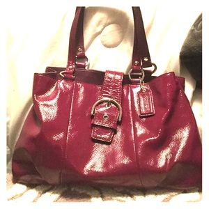 Coach Patent Leather Handbag EUC
