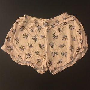 Light pink floral Brandy Melville shorts