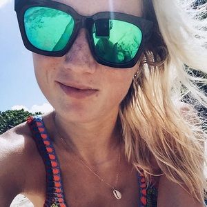 Oversize Flat Mirror Lens Wayfarers Sunglasses NWT