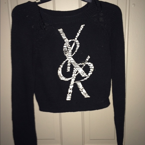 Young and reckless crop top sweater