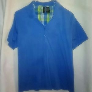 Mens/women's Light blue ss polo top